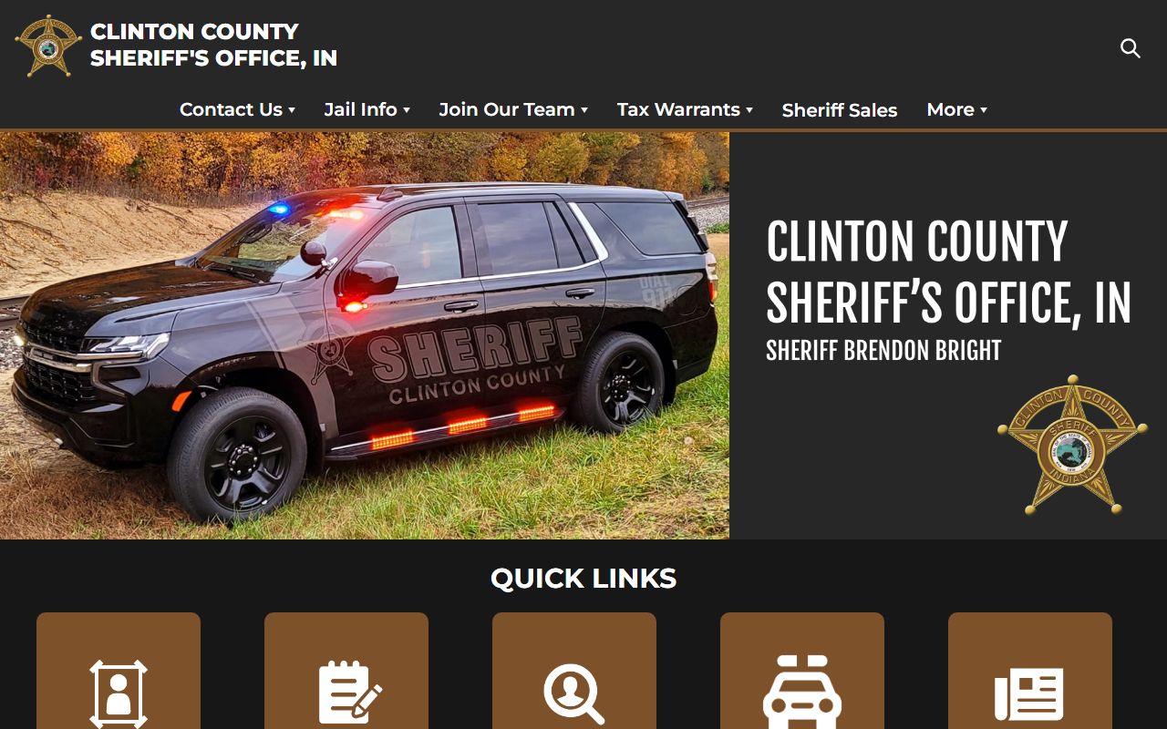 Clinton County Jail sheriff website inmate population tools